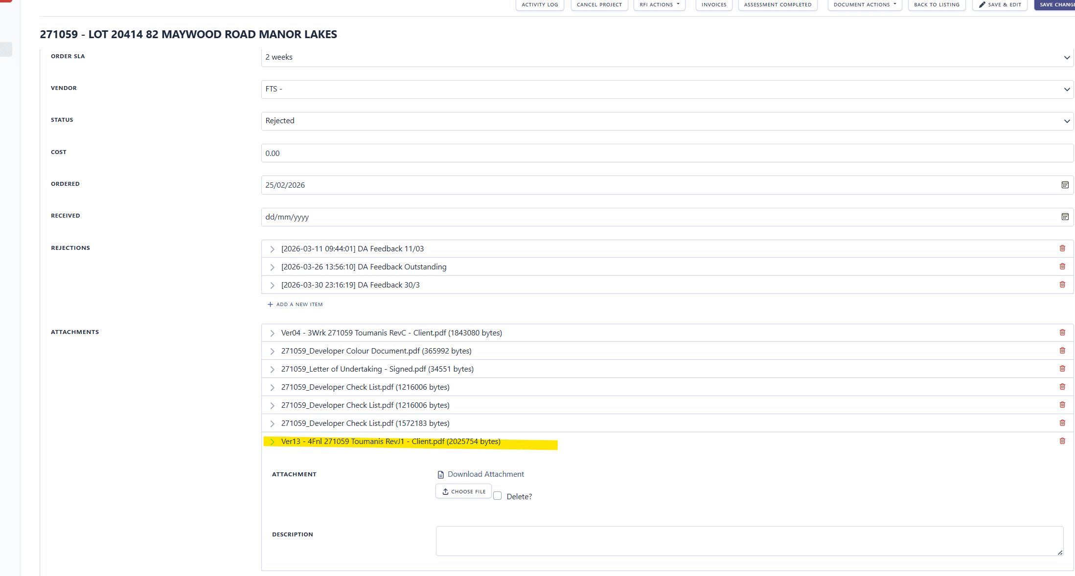 Document storage issue