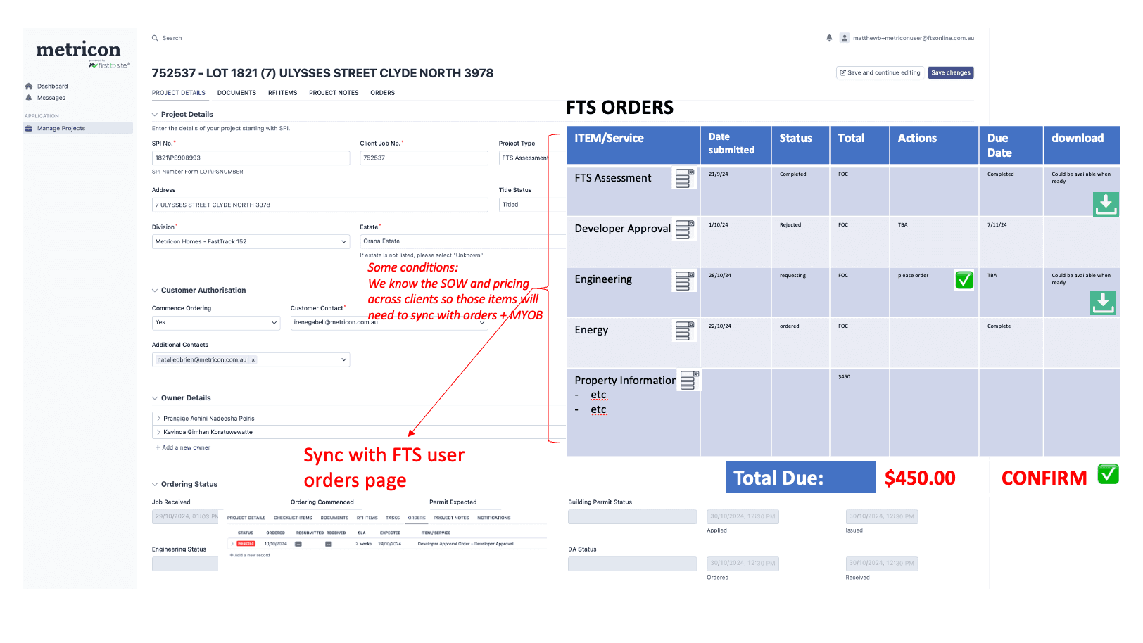 Ordering portal concept