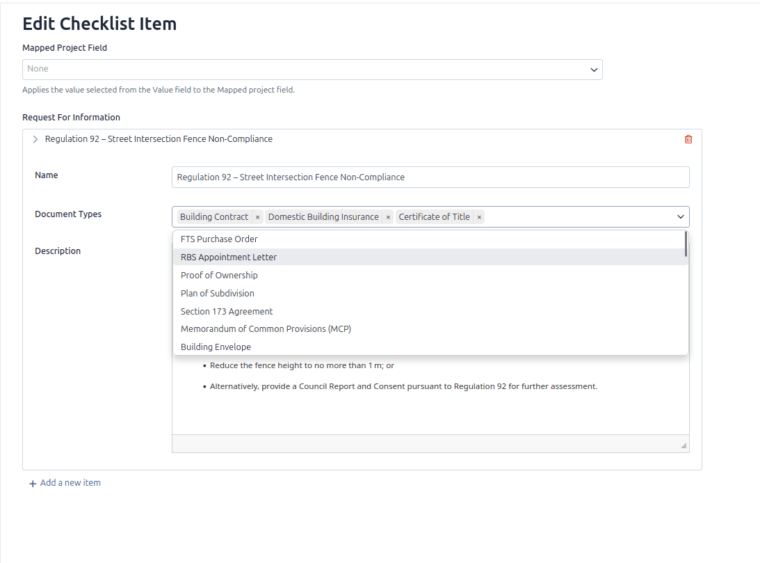 RFI document linking